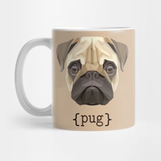 Cute Watercolor Pug Face Definition Mug